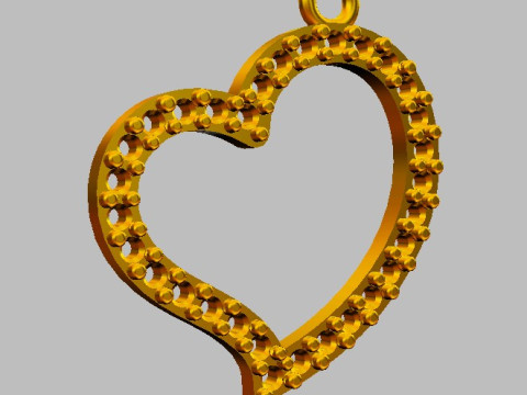 Heart Diamond Pendant 3D Baskı Modeli