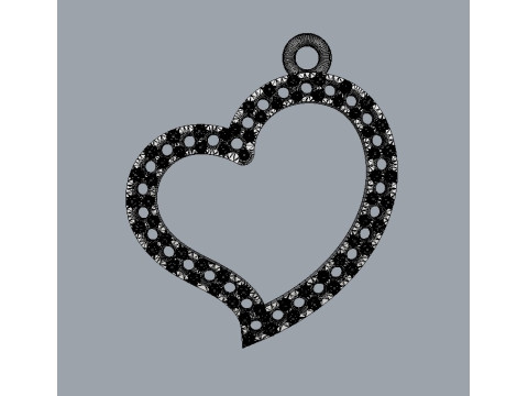 Heart Diamond Pendant 3D Baskı Modeli