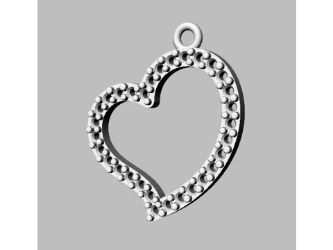 Heart Diamond Pendant 3D Baskı Modeli