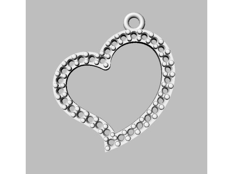 Heart Diamond Pendant 3D Baskı Modeli