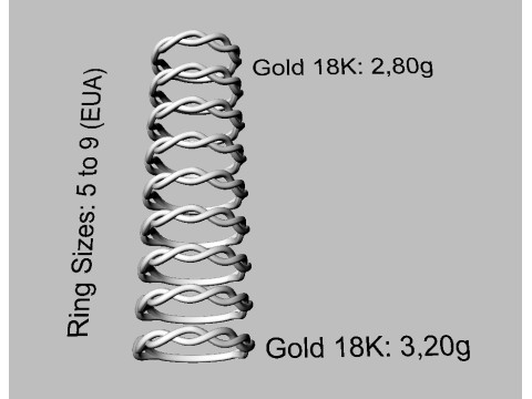 Braided Ring Modello di stampa 3D