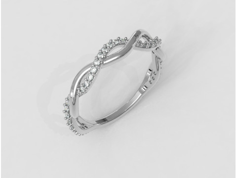 Braided Diamond Ring 3D Print Model