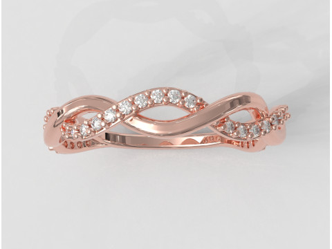 Braided Diamond Ring 3D Print Model