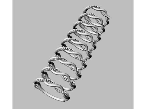 Braided Diamond Ring 3D Print Model
