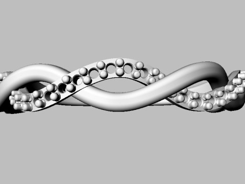 Braided Diamond Ring 3D Print Model