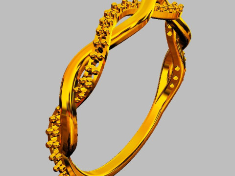 Braided Diamond Ring 3D Print Model