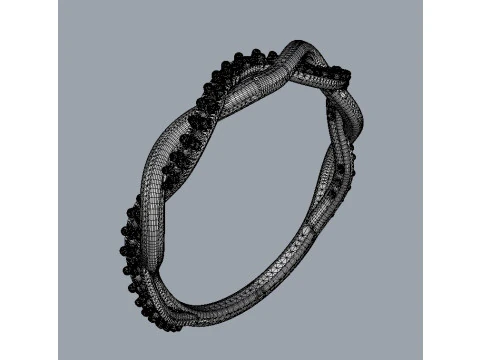 Braided Diamond Ring 3D Print Model