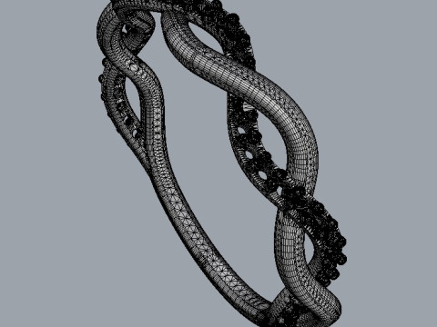 Braided Diamond Ring 3D Print Model