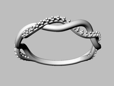 Braided Diamond Ring 3D Print Model