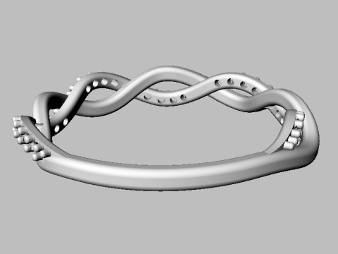 Braided Diamond Ring 3D Print Model