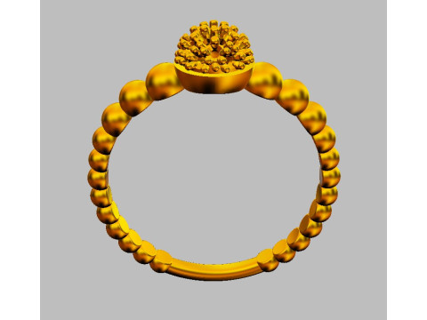 Diamond Sphere Ring Model do druku 3D