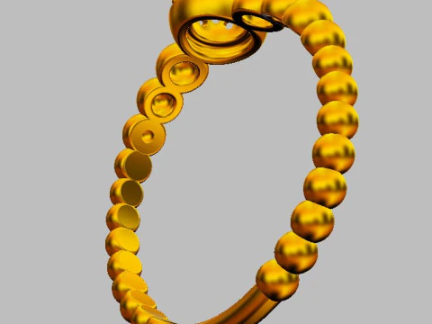 Diamond Sphere Ring 3D Print Model