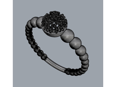 Diamond Sphere Ring Model do druku 3D