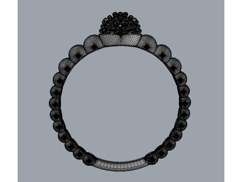 Diamond Sphere Ring Model do druku 3D