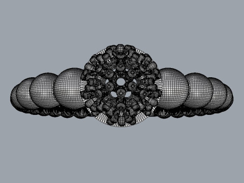 Diamond Sphere Ring Model do druku 3D