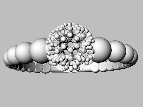 Diamond Sphere Ring Model do druku 3D