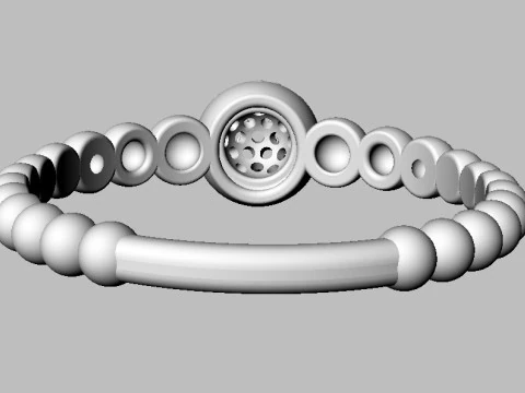 Diamond Sphere Ring 3D Print Model