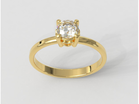 5mm Heart Engagement Ring Modello di stampa 3D