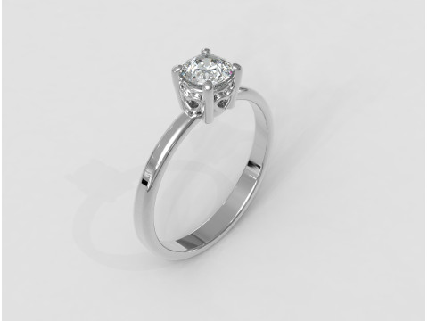 5mm Heart Engagement Ring Modello di stampa 3D