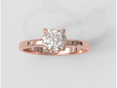 5mm Heart Engagement Ring Modello di stampa 3D