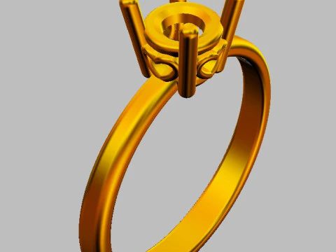 5mm Heart Engagement Ring 3D Print Model