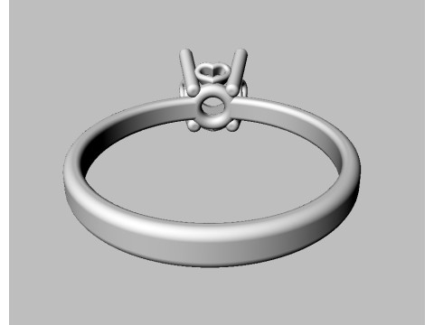 5mm Heart Engagement Ring Modello di stampa 3D