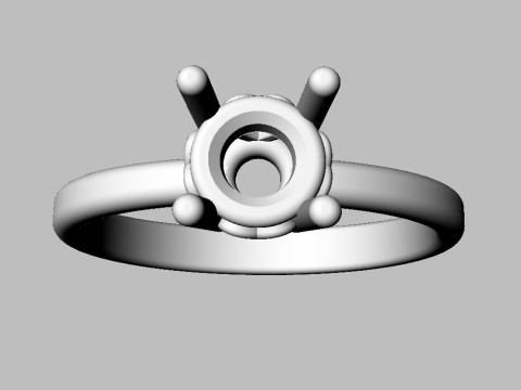 5mm Heart Engagement Ring Modello di stampa 3D
