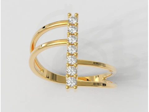7 Gemstones Ring 3D Print Model