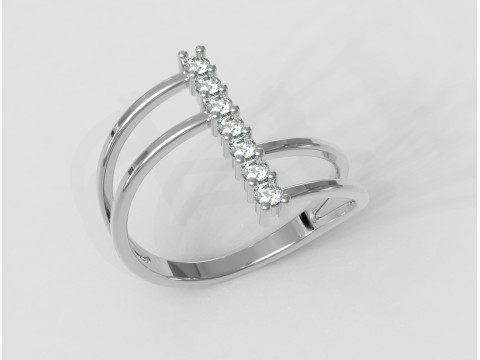 7 Gemstones Ring Model do druku 3D