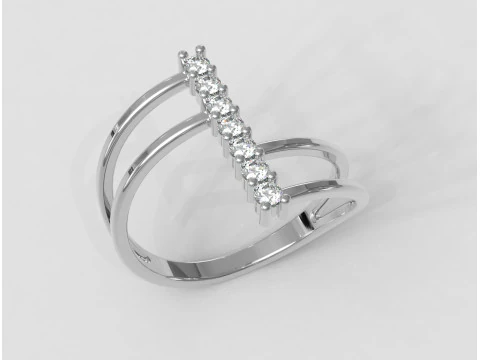 7 Gemstones Ring 3D Print Model