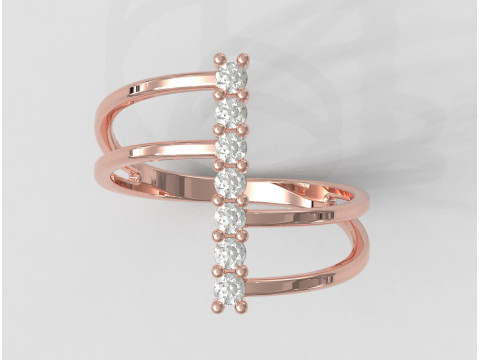 7 Gemstones Ring Model do druku 3D