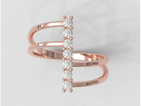 7 Gemstones Ring 3D Print Model
