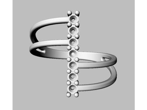7 Gemstones Ring Model do druku 3D