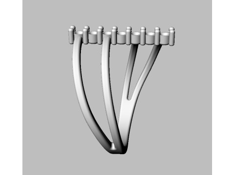 7 Gemstones Ring Model do druku 3D