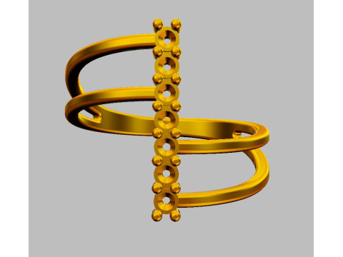 7 Gemstones Ring Model do druku 3D