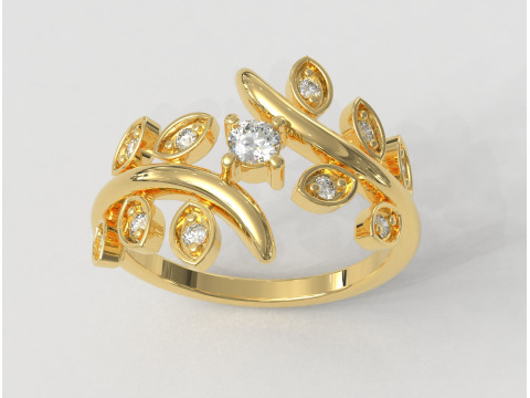 Diamond Engagement Ring 3Dプリントモデル