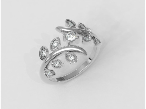 Diamond Engagement Ring 3D प्रिंट मॉडल