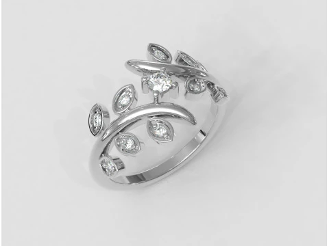 Anel de noivado de diamante Modelo de Impressão 3D