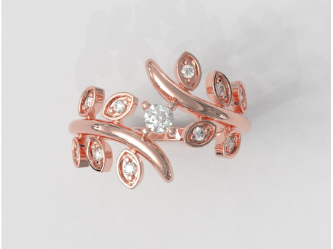 Diamond Engagement Ring 3D प्रिंट मॉडल