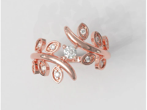 Anel de noivado de diamante Modelo de Impressão 3D