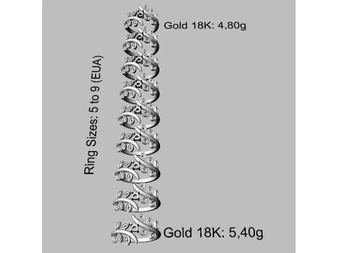Anel de noivado de diamante Modelo de Impressão 3D