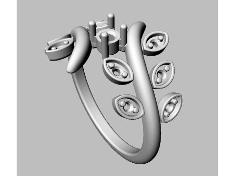 Anel de noivado de diamante Modelo de Impressão 3D