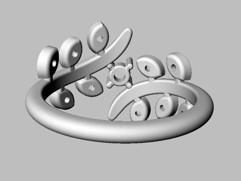 Anel de noivado de diamante Modelo de Impressão 3D