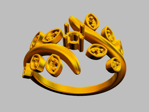 Anel de noivado de diamante Modelo de Impressão 3D