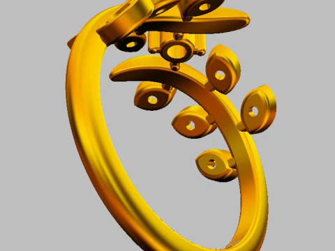 Anel de noivado de diamante Modelo de Impressão 3D