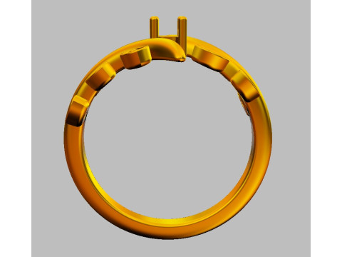 Diamond Engagement Ring 3D प्रिंट मॉडल