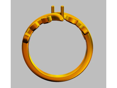 Anel de noivado de diamante Modelo de Impressão 3D