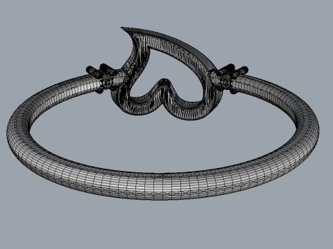 Heart Shape Minimalist Ring 3D Print Model