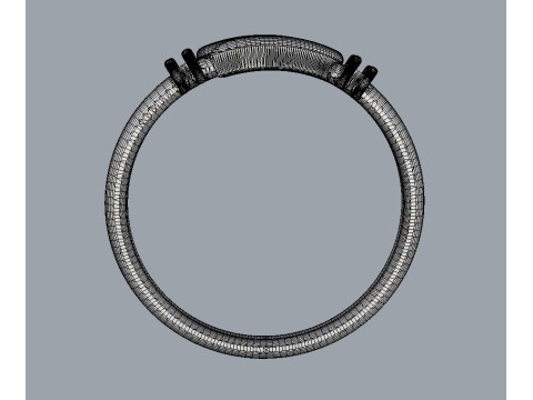 Heart Shape Minimalist Ring 3D Print Model