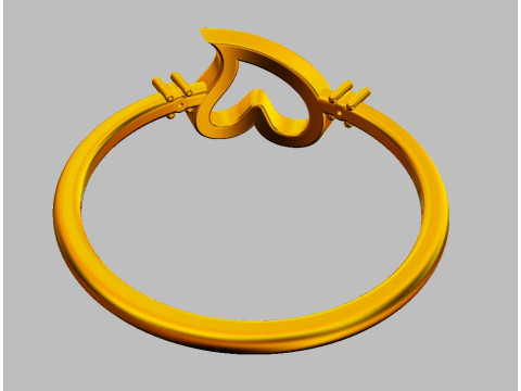 Heart Shape Minimalist Ring 3D Print Model